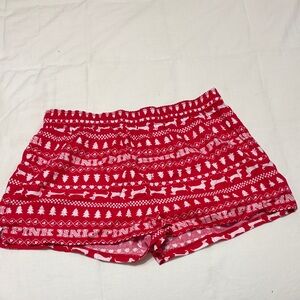 Red Holiday Print Shorts